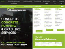 Tablet Screenshot of kingscroftconcreteandgrabhire.co.uk